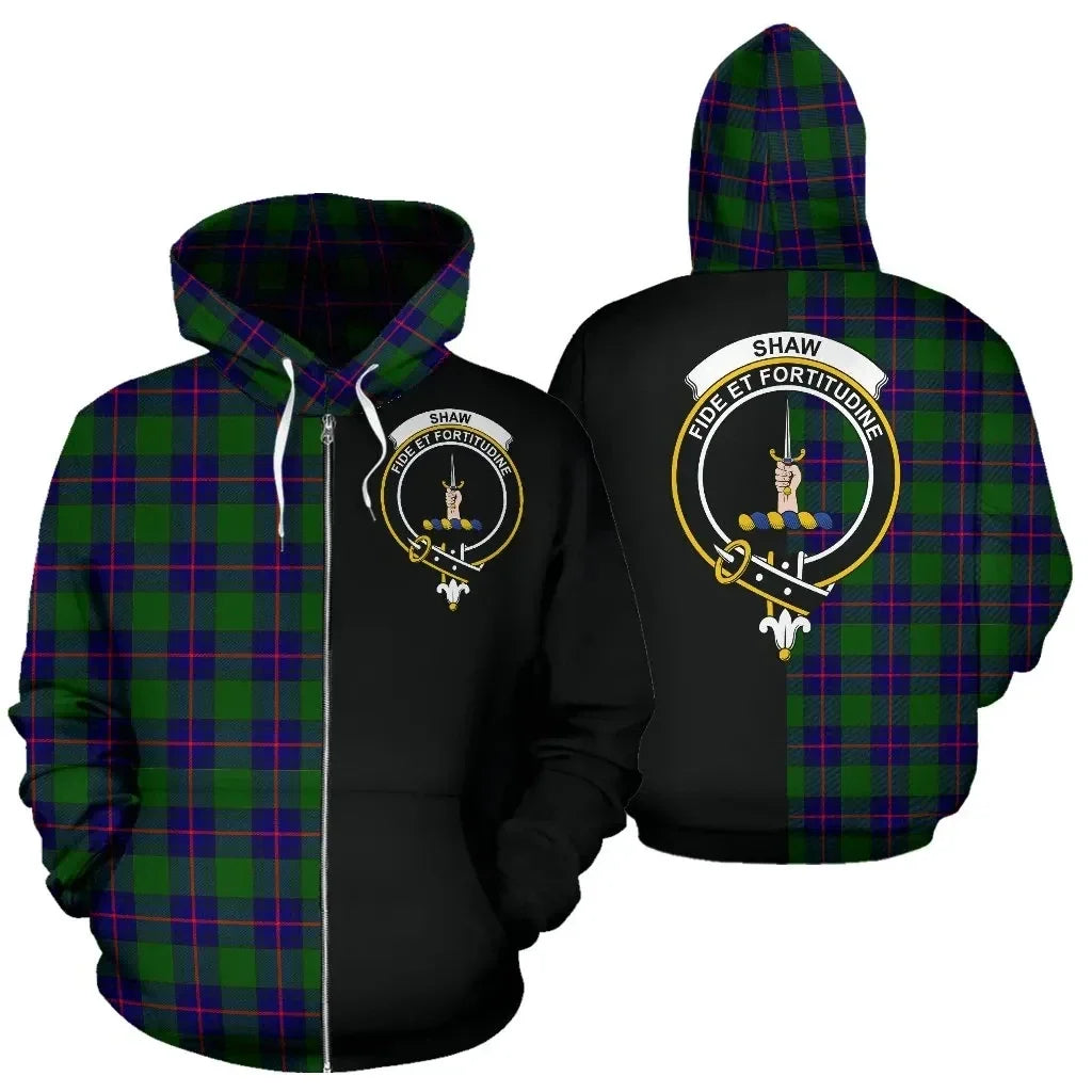 Printivon Custom Your Text Shaw Modern Tartan Hoodie Half Of Me