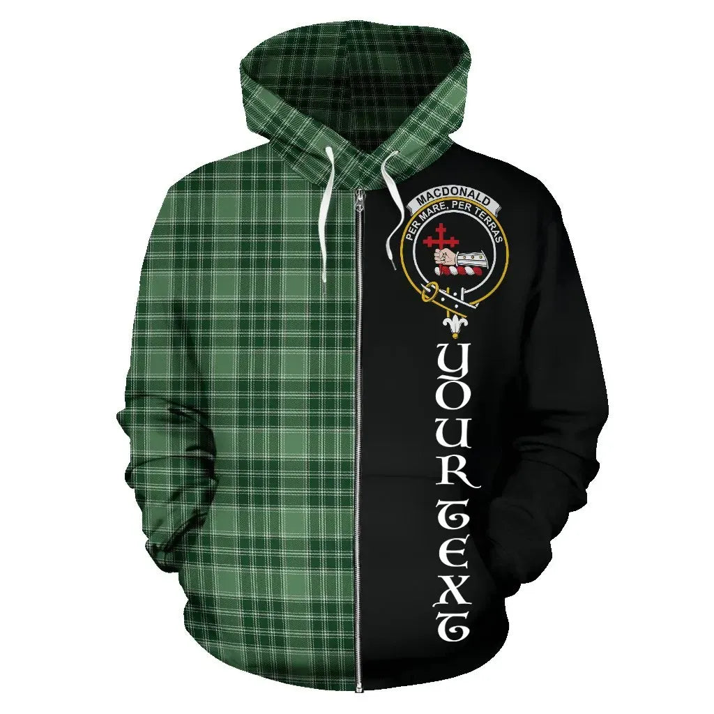 Printivon Custom Your Text Macdonald Lord Of The Isles Hunting Tartan Hoodie Half Of Me