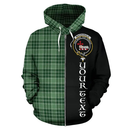 Printivon Custom Your Text Macdonald Lord Of The Isles Hunting Tartan Hoodie Half Of Me