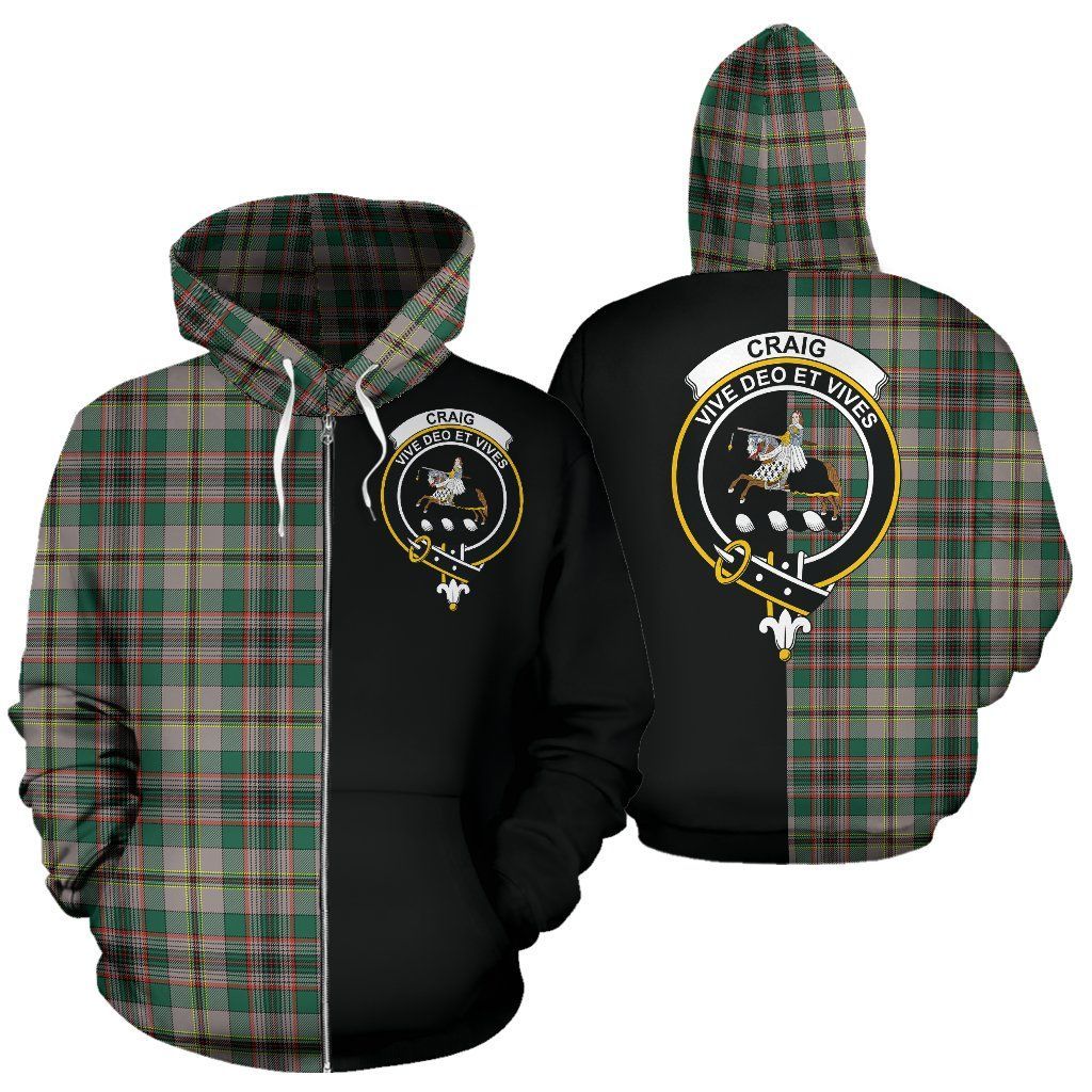 Printivon Custom Your Text Craig Ancient Tartan Hoodie Half Of Me