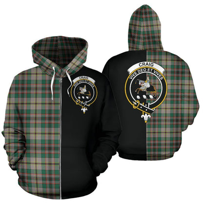 Printivon Custom Your Text Craig Ancient Tartan Hoodie Half Of Me