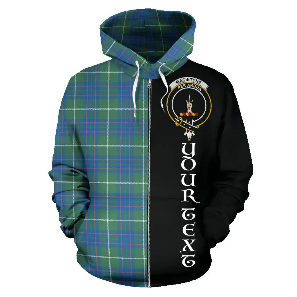 Printivon Custom Your Text Macintyre Hunting Ancient Tartan Hoodie Half Of Me