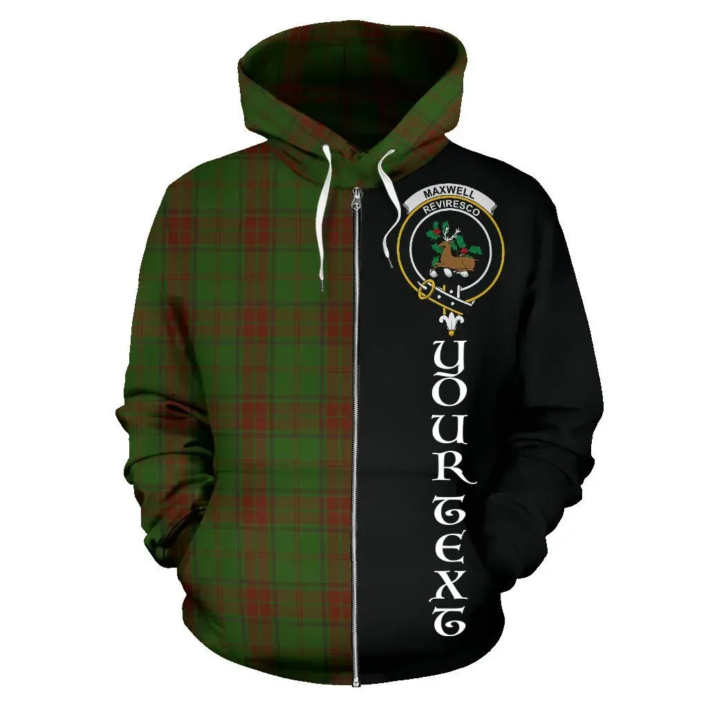 Printivon Custom Your Text Maxwell Hunting Tartan Hoodie Half Of Me