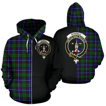 Printivon Custom Your Text Russell Modern Tartan Hoodie Half Of Me