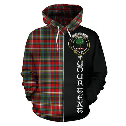 Printivon Custom Your Text Anderson Of Arbrake Tartan Hoodie Half Of Me