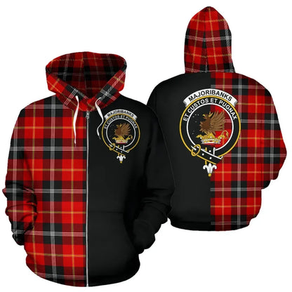 Printivon Custom Your Text Marjoribanks Tartan Hoodie Half Of Me