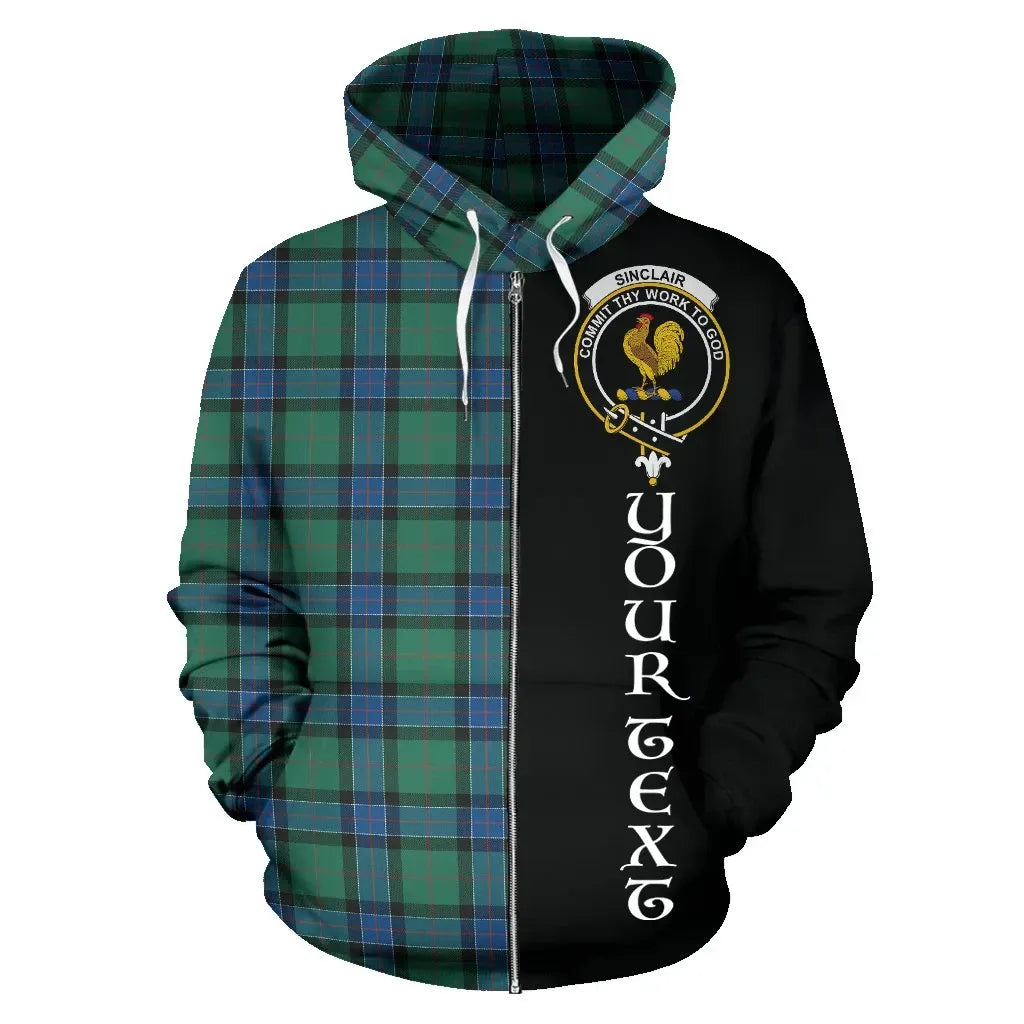 Printivon Custom Your Text Sinclair Hunting Ancient Tartan Hoodie Half Of Me