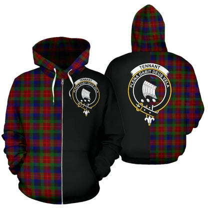 Printivon Custom Your Text Tennant Tartan Hoodie Half Of Me