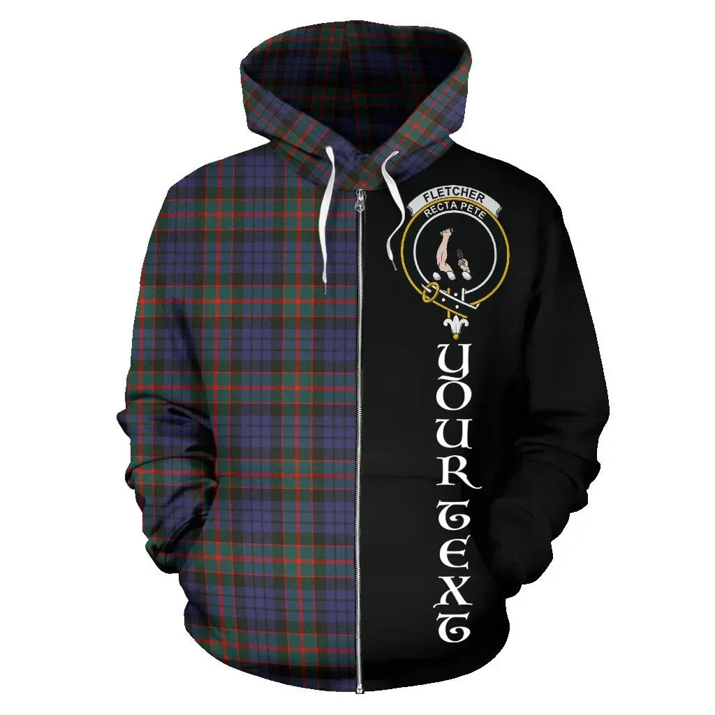 Printivon Custom Your Text Fletcher Of Dunans Tartan Hoodie Half Of Me