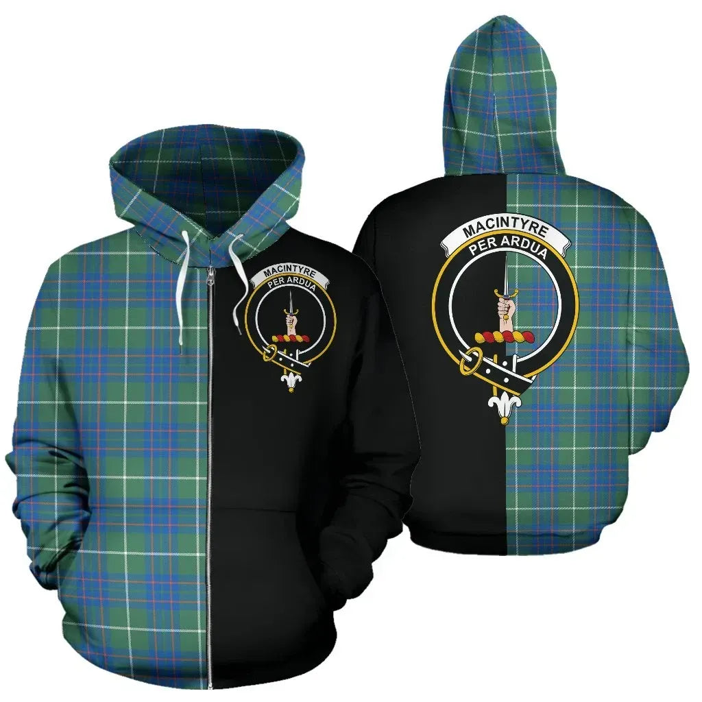 Printivon Custom Your Text Macintyre Hunting Ancient Tartan Hoodie Half Of Me