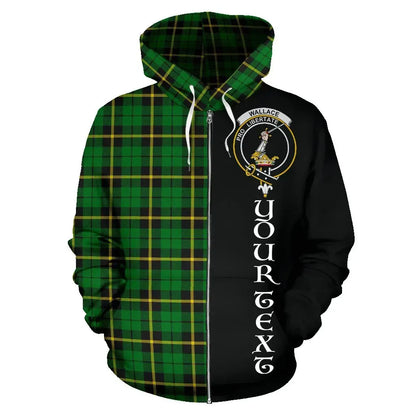 Printivon Custom Your Text Wallace Hunting Green Tartan Hoodie Half Of Me