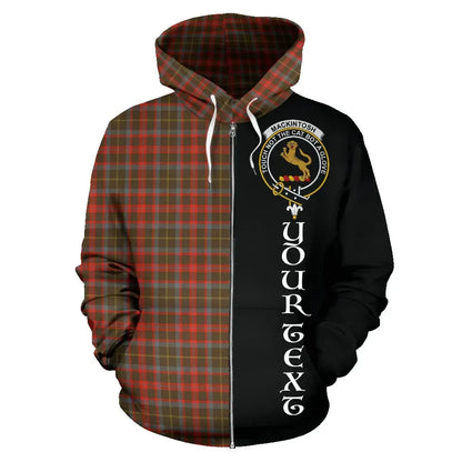 Printivon Custom Your Text Mackintosh Hunting Weathered Tartan Hoodie Half Of Me