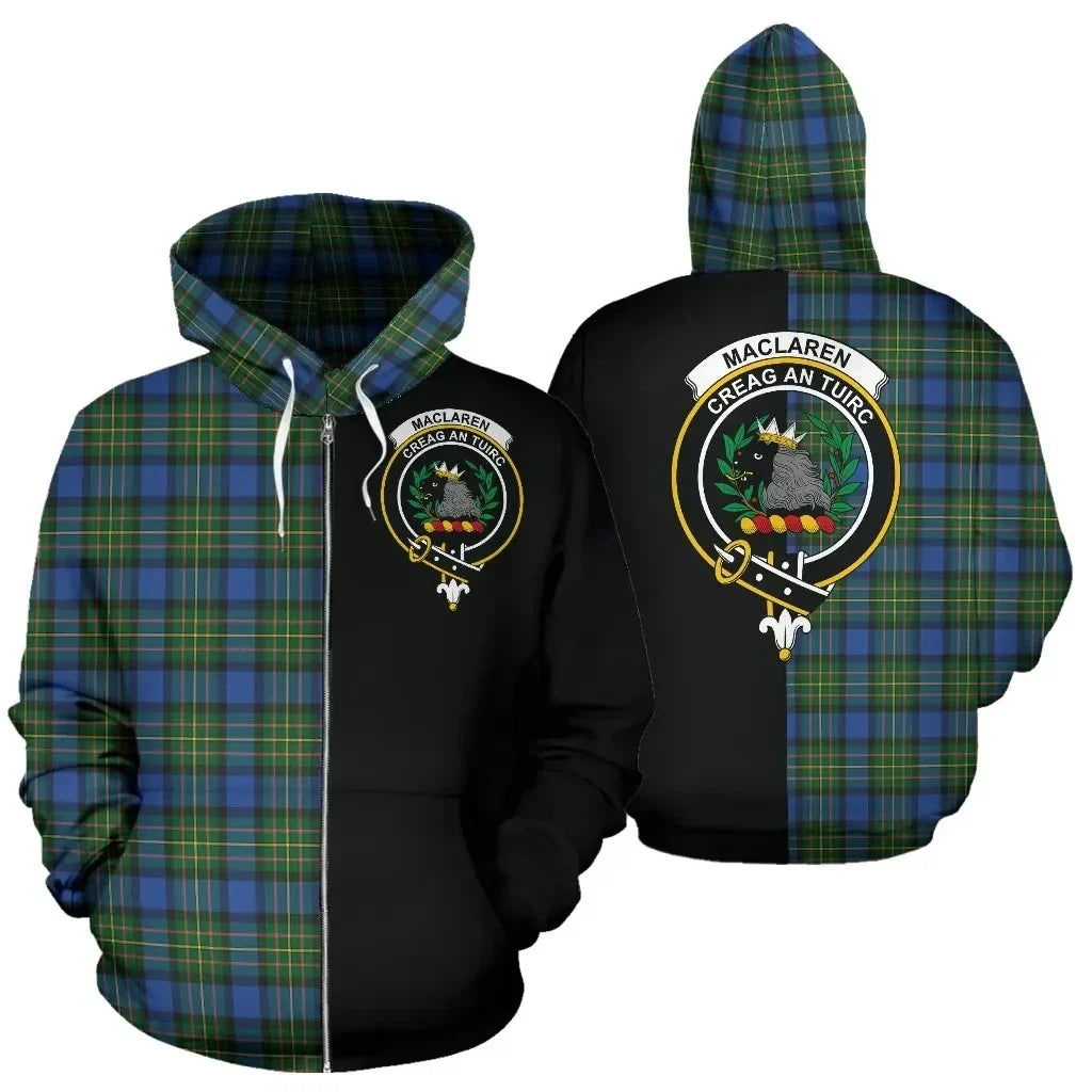 Printivon Custom Your Text Maclaren Ancient Tartan Hoodie Half Of Me