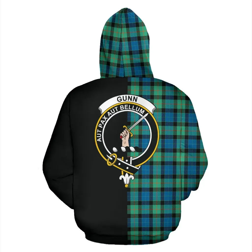 Printivon Custom Robinson Gunn Ancient Tartan Hoodie Half Of Me
