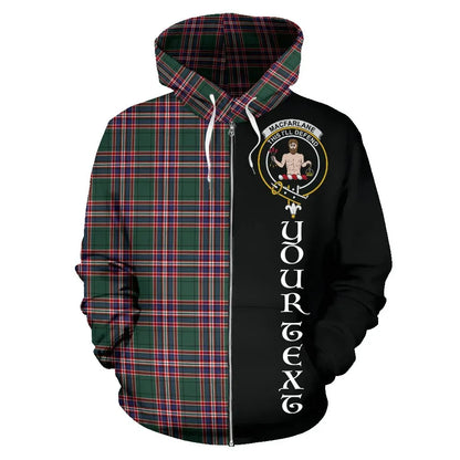 Printivon Custom Your Text Macfarlane Hunting Modern Tartan Hoodie Half Of Me