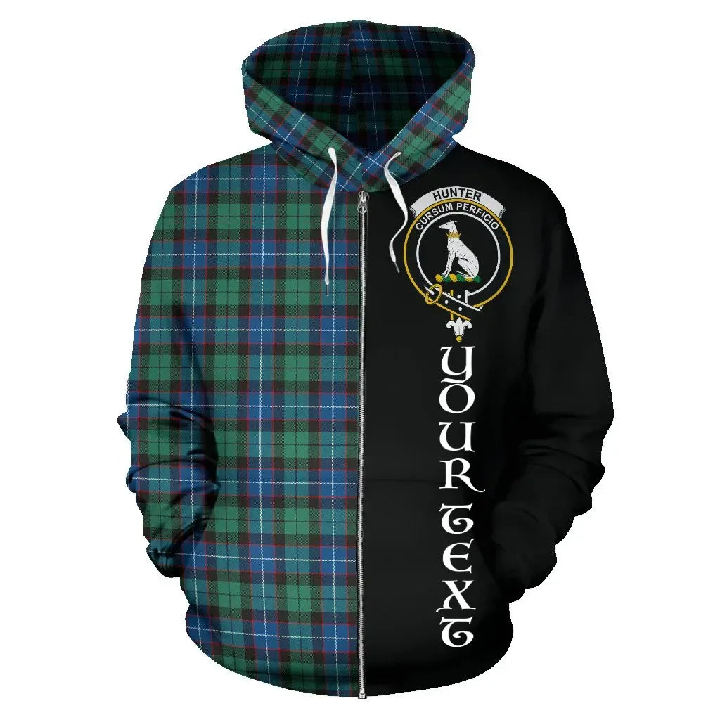 Printivon Custom Your Text Hunter Ancient Tartan Hoodie Half Of Me