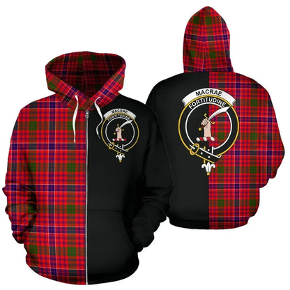 Printivon Custom Your Text Macrae Modern Tartan Hoodie Half Of Me