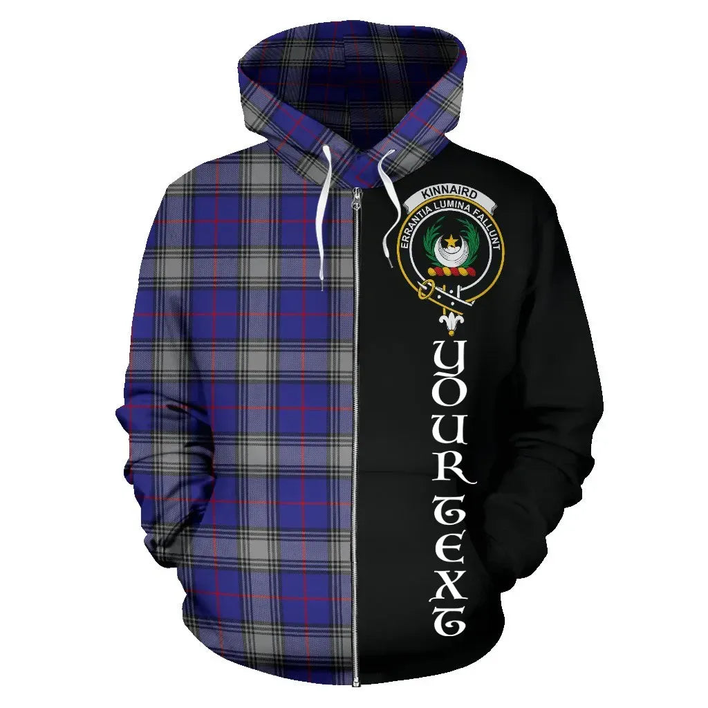 Printivon Custom Your Text Kinnaird Tartan Hoodie Half Of Me