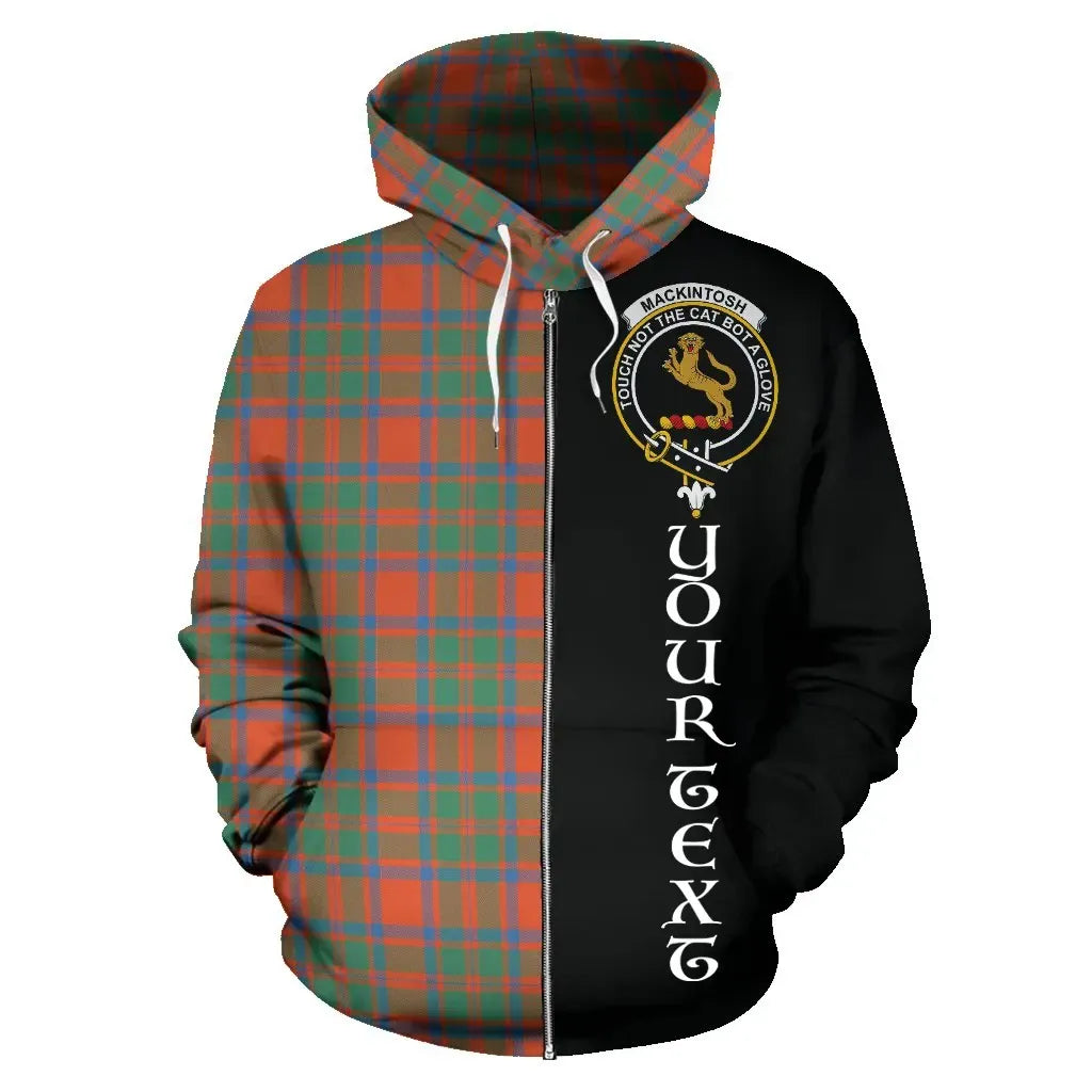 Printivon Custom Your Text Mackintosh Ancient Tartan Hoodie Half Of Me