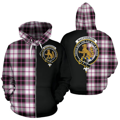 Printivon Custom Your Text Macpherson Hunting Modern Tartan Hoodie Half Of Me