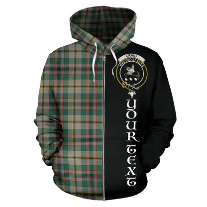 Printivon Custom Your Text Craig Ancient Tartan Hoodie Half Of Me