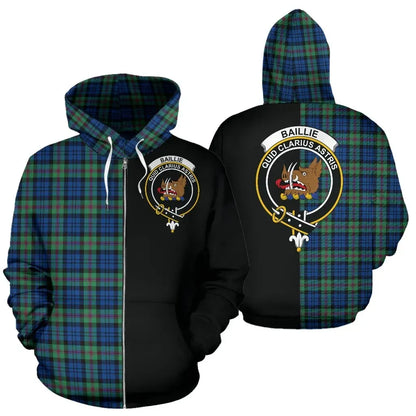 Printivon Custom Your Text Baird Ancient Tartan Hoodie Half Of Me