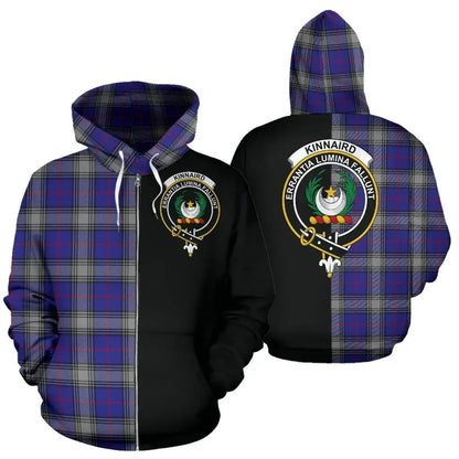 Printivon Custom Your Text Kinnaird Tartan Hoodie Half Of Me
