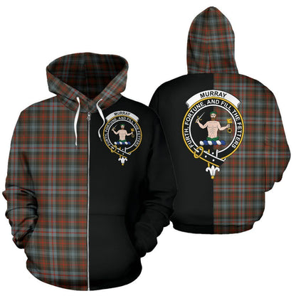 Printivon Custom Your Text Murray Of Atholl Weathered Tartan Hoodie Half Of Me