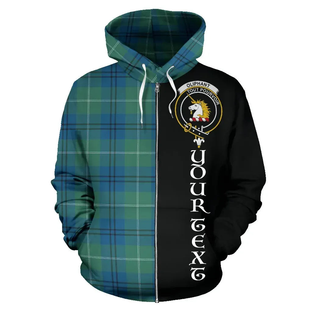 Printivon Custom Your Text Oliphant Modern Tartan Hoodie Half Of Me