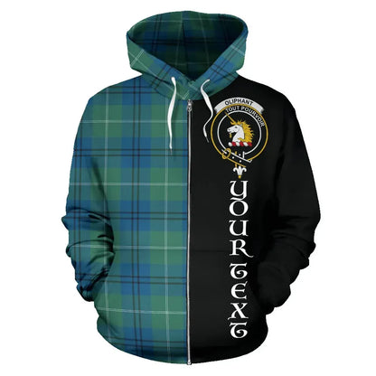 Printivon Custom Your Text Oliphant Modern Tartan Hoodie Half Of Me
