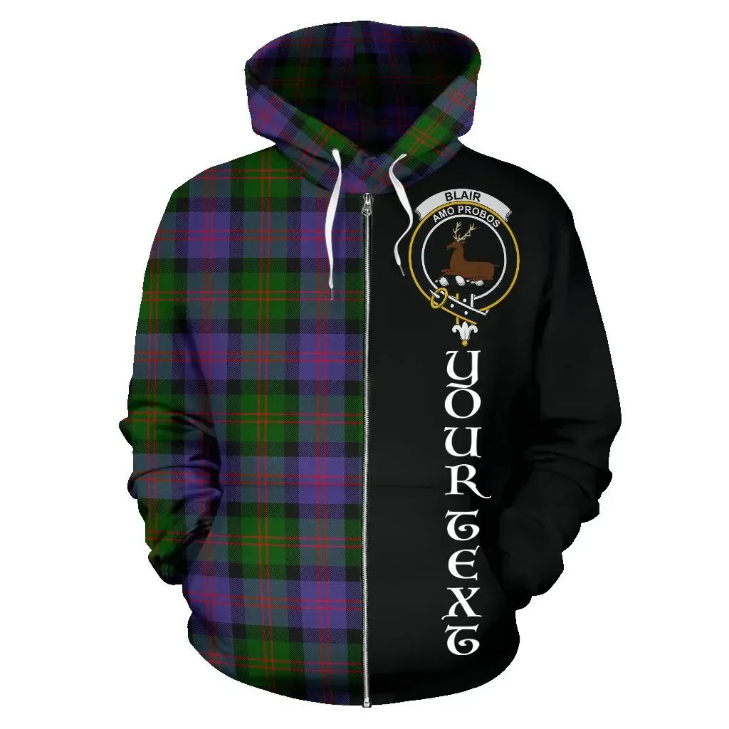 Printivon Custom Your Text Blair Modern Tartan Hoodie Half Of Me