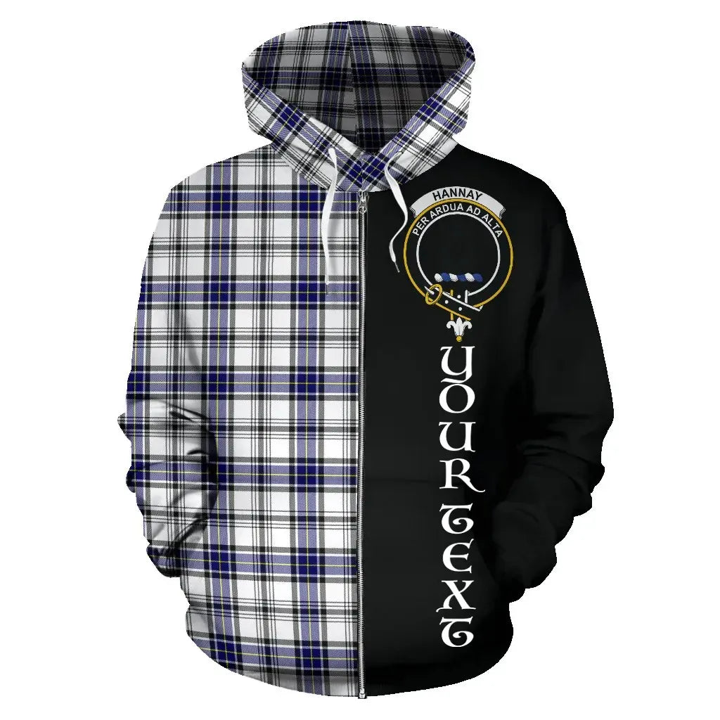 Printivon Custom Your Text Hannay Modern Tartan Hoodie Half Of Me