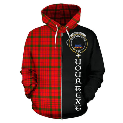 Printivon Custom Your Text Macdonnell Of Keppoch Modern Tartan Hoodie Half Of Me