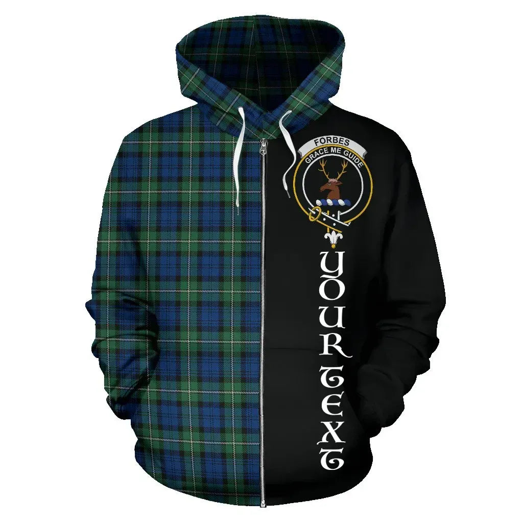 Printivon Custom Your Text Forbes Ancient Tartan Hoodie Half Of Me