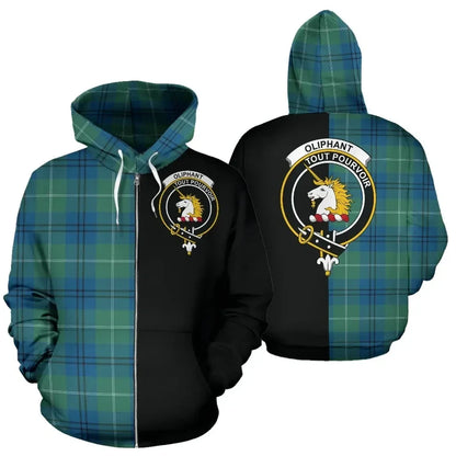 Printivon Custom Your Text Oliphant Modern Tartan Hoodie Half Of Me