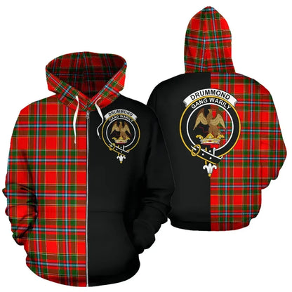Printivon Custom Your Text Drummond Of Perth Tartan Hoodie Half Of Me