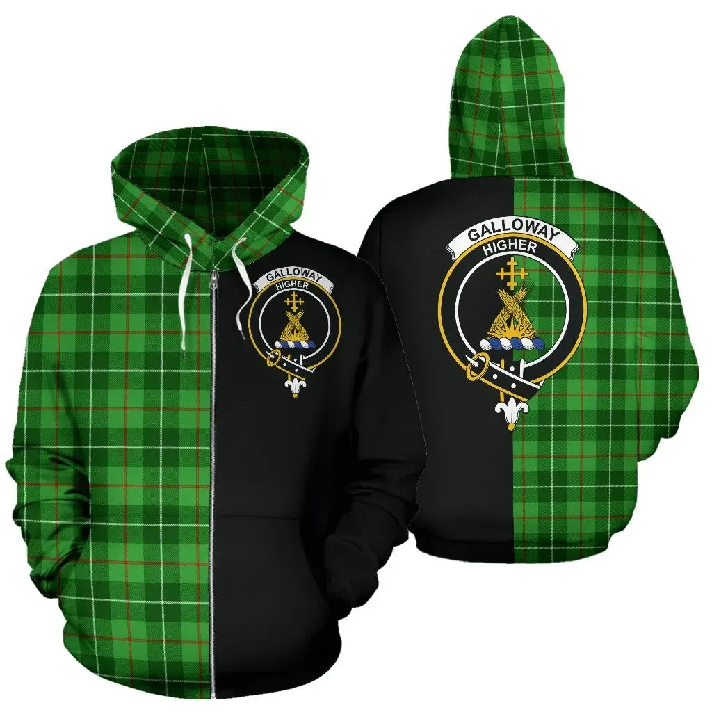 Printivon Custom Your Text Galloway District Tartan Hoodie Half Of Me