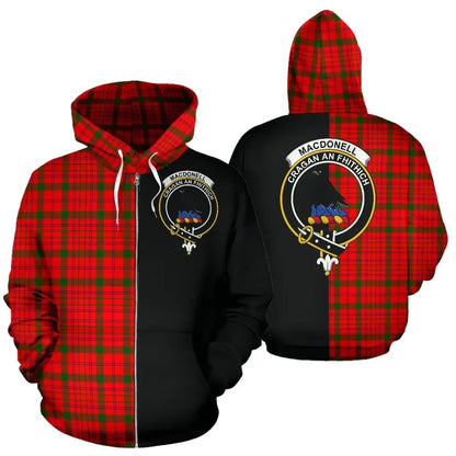 Printivon Custom Your Text Macdonnell Of Keppoch Modern Tartan Hoodie Half Of Me