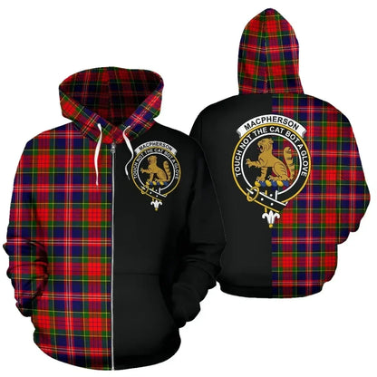 Printivon Custom Your Text Macpherson Modern Tartan Hoodie Half Of Me