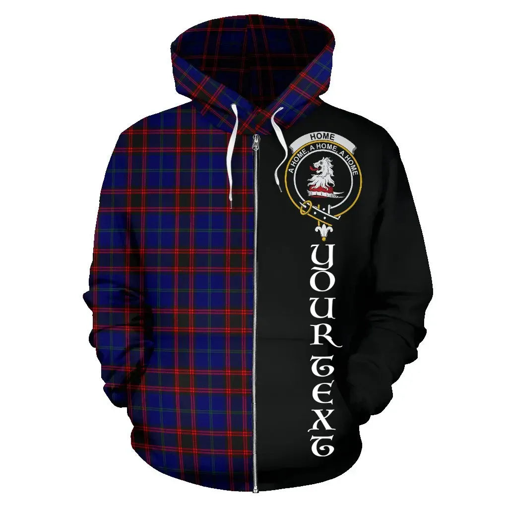 Printivon Custom Your Text Home Modern Tartan Hoodie Half Of Me