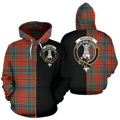 Printivon Custom Your Text Maclean Of Duart Ancient Tartan Hoodie Half Of Me