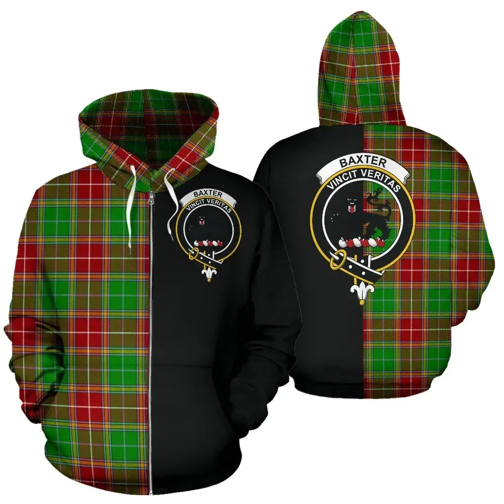 Printivon Custom Your Text Baxter Modern Tartan Hoodie Half Of Me