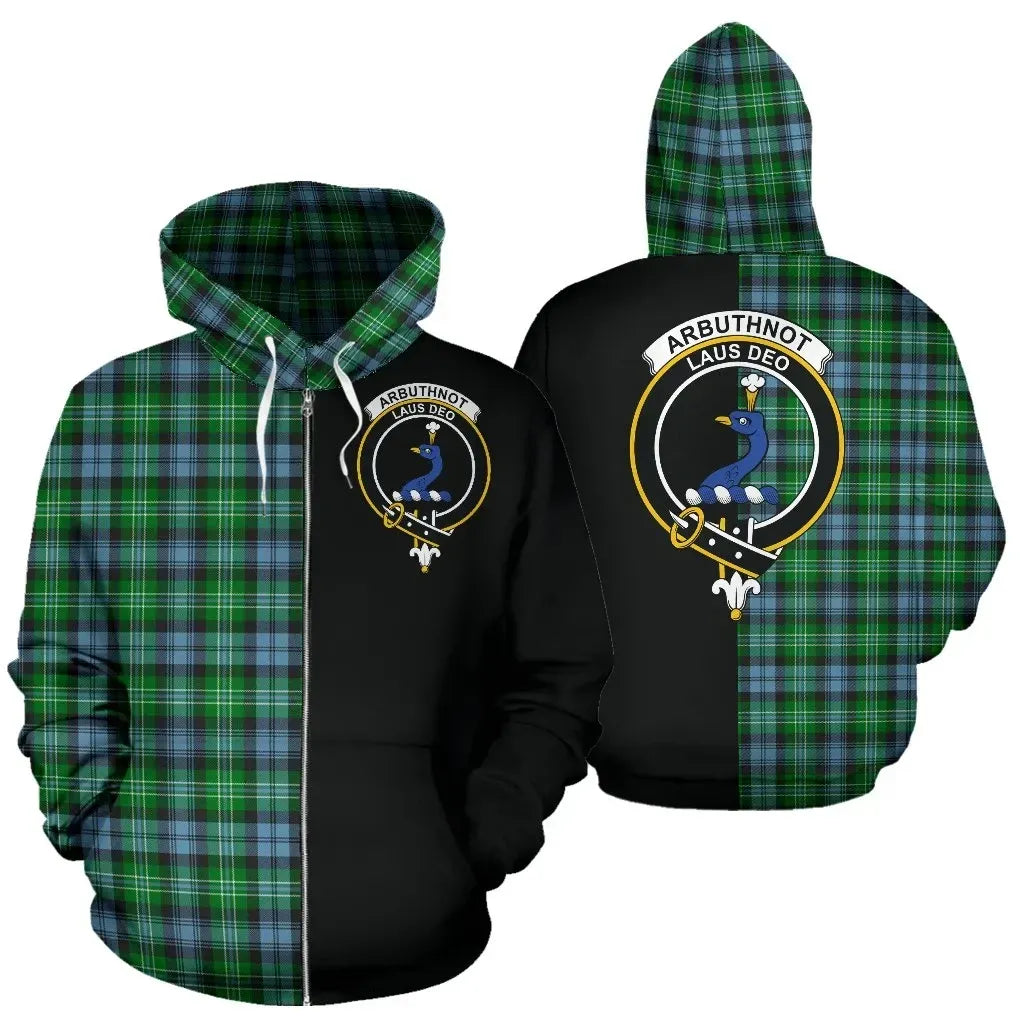 Printivon Custom Your Text Arbuthnot Ancient Tartan Hoodie Half Of Me
