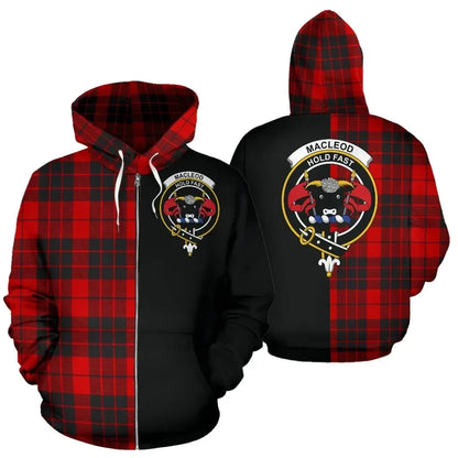 Printivon Custom Your Text Macleod Of Raasay Tartan Hoodie Half Of Me