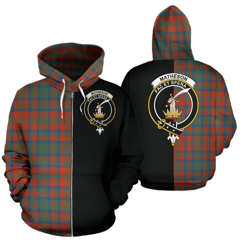 Printivon Custom Your Text Matheson Ancient Tartan Hoodie Half Of Me