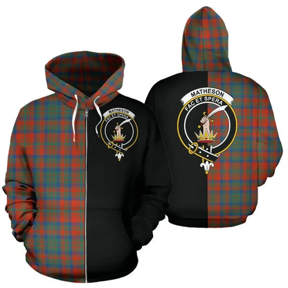 Printivon Custom Your Text Matheson Ancient Tartan Hoodie Half Of Me