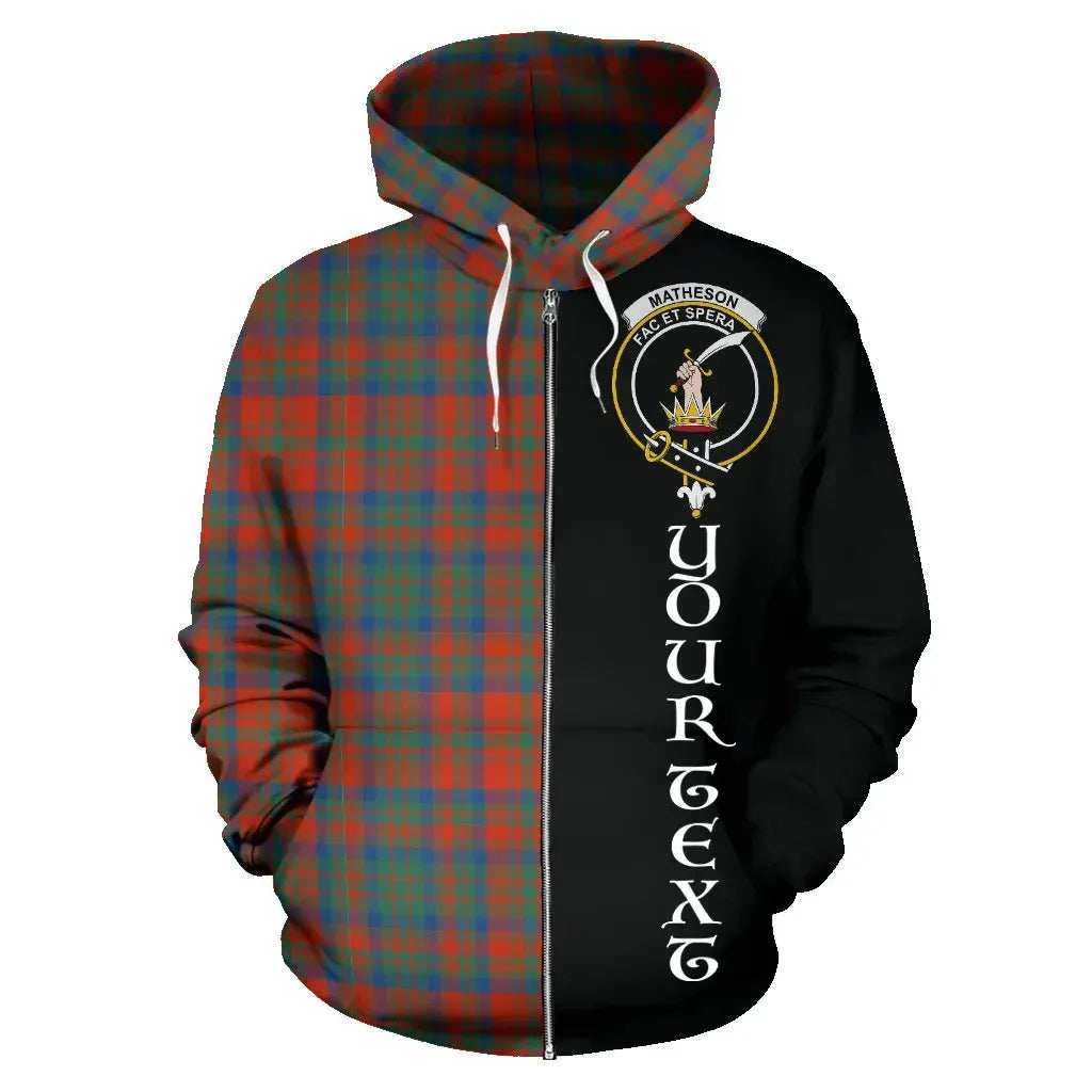 Printivon Custom Your Text Matheson Ancient Tartan Hoodie Half Of Me