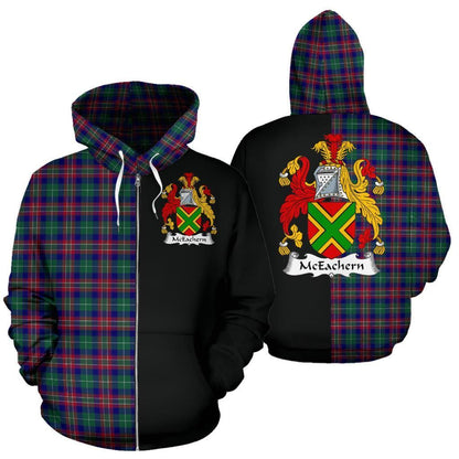 Printivon Custom Your Text Mceachern Tartan Hoodie Half Of Me