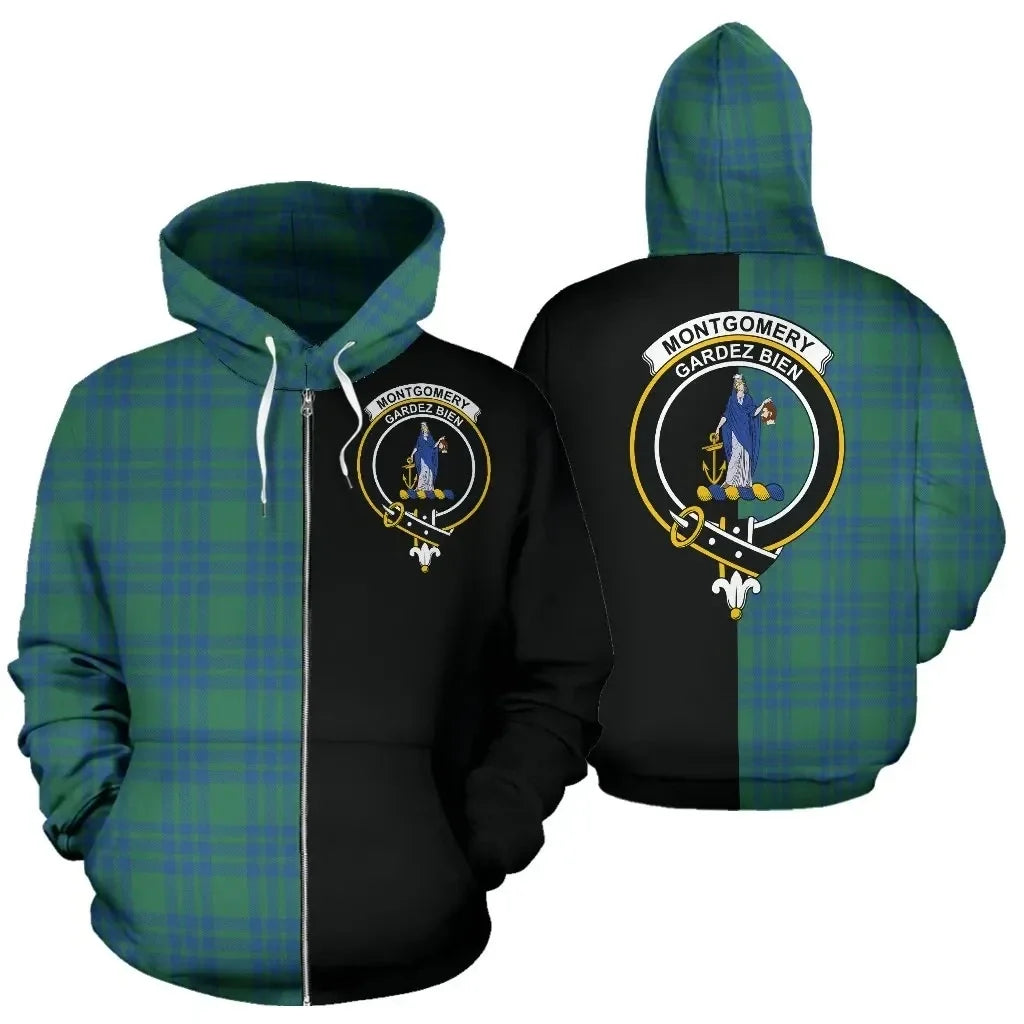 Printivon Custom Your Text Montgomery Ancient Tartan Hoodie Half Of Me