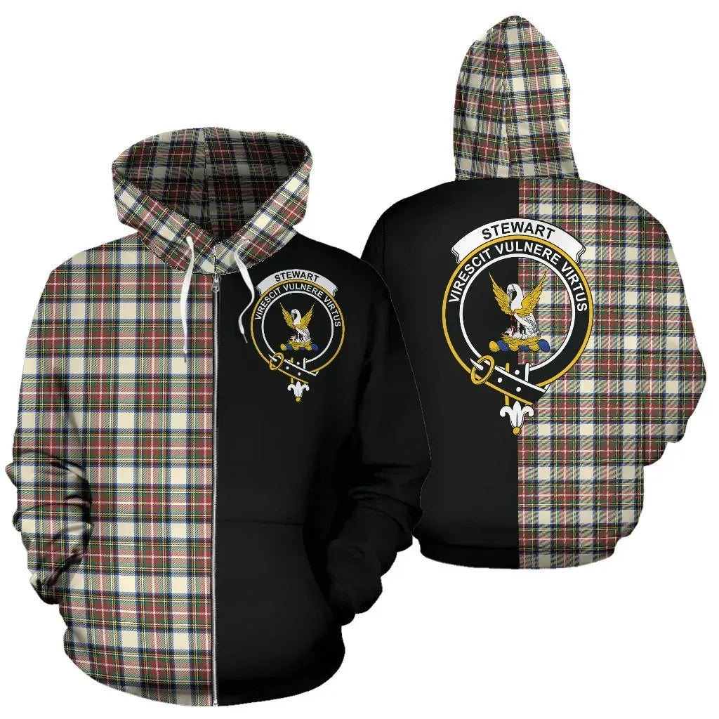 Printivon Custom Your Text Stewart Dress Ancient Tartan Hoodie Half Of Me